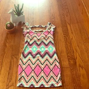 Charlotte Russe Aztec Tribal Bodycon Mini Dress